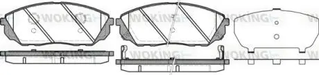 Колодки тормозные дисковые передние Kia Sorento i 2.5 02-,Kia Sorento i 3.3 02- Woking P1141312