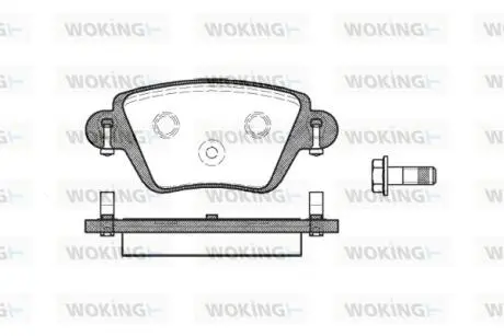 Гальмівні колодки зад. Kangoo 4x4/Mondeo III 01- (Bosch) Woking P677310