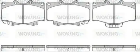 Колодки тормозные дисковые передние Great wall Safe 2.2 02-09 (P2153.04) Woking P215304