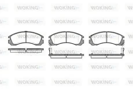 Колодки тормозные дисковые передние Citroen C-crosser 2.0 07-,Citroen C-crosser Woking P254302