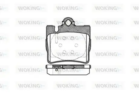 Колодки тормозные дисковые задние MB S-CLASS (W220) (98-06) Woking P670300