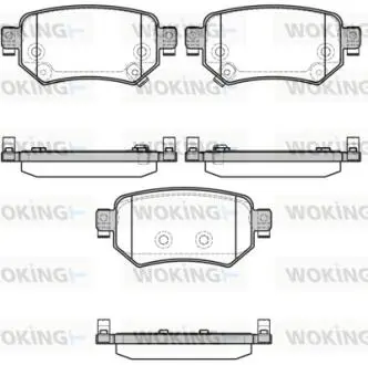 Колодки тормозные дисковые задние Mazda 6 2.0 12-,Mazda 6 2.2 12-,Mazda 6 2.5 12 Woking P1782302