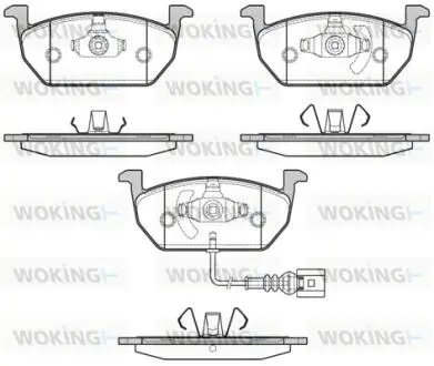 Колодки тормозные дисковые передние Seat Leon 1.2 12-,Seat Leon 1.6 12-,Seat Leo Woking P1701301