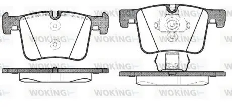 Колодки тормозные дисковые передние Bmw 1 2.0 10-,Bmw 1 2.0 11-,Bmw 2 2.0 13- (P Woking P1557300