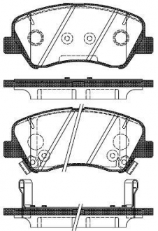 Колодки тормозные дисковые передние Hyundai I20 1.1 14-,Hyundai I20 1.2 14- (P15 Woking P1588302