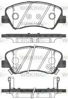 Гальмівні колодки перед. Santa Fe II/Carens IV/Sorento II/III 09- (Mando) Woking P1588302