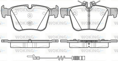 Колодки тормозные дисковые задние Mercedes-benz C-class (s205) 1.6 14-,Mercedes- Woking P1416320 (фото 1)