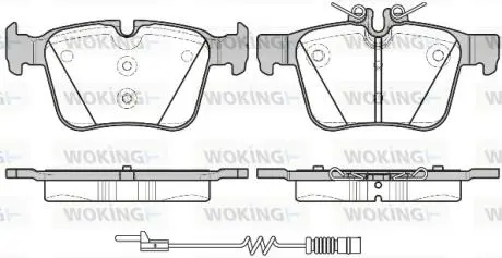 Колодки тормозные дисковые задние Mercedes-benz C-class (s205) 1.6 14-,Mercedes- Woking P1416320