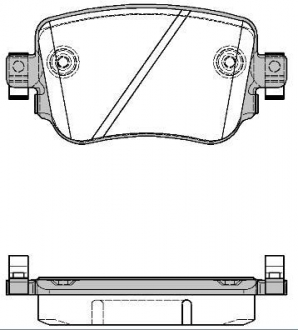Колодки тормозные дисковые задние Audi A1 2.0 10-,Audi A1 sportback 2.0 11- (P14 Woking P1449308 (фото 1)