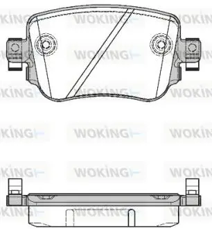 Колодки тормозные дисковые задние Audi A1 2.0 10-,Audi A1 sportback 2.0 11- (P14 Woking P1449308