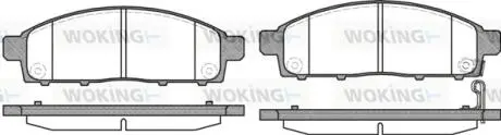 Гальмівні колодки передні Mitsubishi L200 05-15 (tokico) Woking P1342301