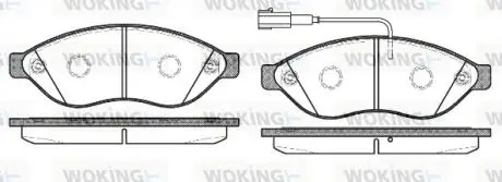 Колодки тормозные дисковые передние Citroen Jumper 2.2 06-,Citroen Jumper 3.0 06 Woking P1337312
