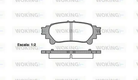 Колодки тормозные дисковые задние Lexus Gs (grl1_, gwl1_) 2.5 11-,Lexus Gs (grl1 Woking P1295300