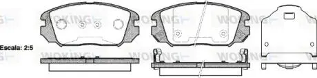 Гальмівні колодки перед. Civic/Sonata/Tucson (04-13) Woking P1304302