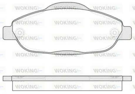 Колодки тормозные дисковые передние Peugeot 3008 1.6 09-,Peugeot 3008 2.0 09- (P Woking P1223300