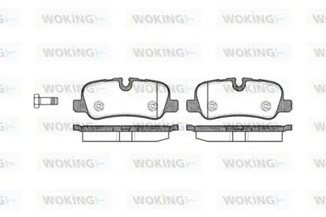 Колодки тормозные дисковые задние LAND ROVER Discovery III/IV, Range Rover III 2 Woking P1059300