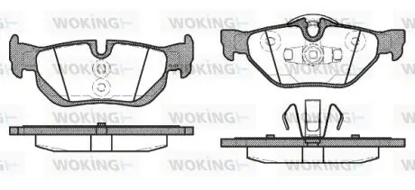 Колодки тормозные дисковые задние Bmw 1 2.0 06-12,Bmw 1 2.0 07-13,Bmw 1 2.0 08-1 Woking P1045310