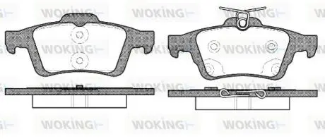 Колодки тормозные дисковые задние Ford C-max ii 1.0 10-,Ford C-max ii 1.6 10- (P Woking P942370
