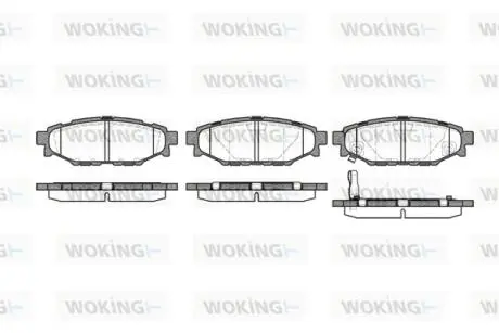 Колодки тормозные дисковые задние Subaru Forester (sh) 2.0 08-,Subaru Forester (Woking P1036301