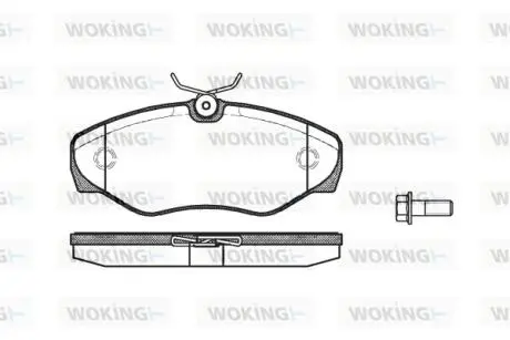 Колодки тормозные дисковые передние Nissan Primastar 1.9 01-,Nissan Primastar 1. Woking P934310