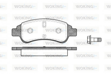 Колодки тормозные дисковые передние Citroen C4 1.4 04-11,Citroen C4 1.6 04-11 (P Woking P940330