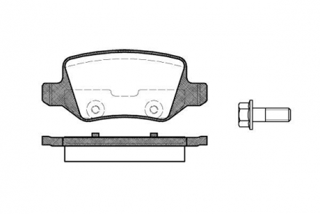 Колодки тормозные дисковые задние Mercedes-benz A-class (w169) 1.5 04-12,Mercede Woking P918300 (фото 1)