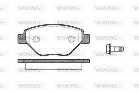 Колодки тормозные дисковые передние Renault Megane ii 1.4 02-11,Renault Megane i Woking P877300