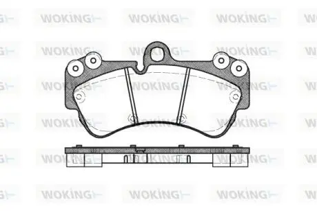 Колодки тормозные дисковые передние Porsche Cayenne 3.0 02-10,Porsche Cayenne 3. Woking P894300