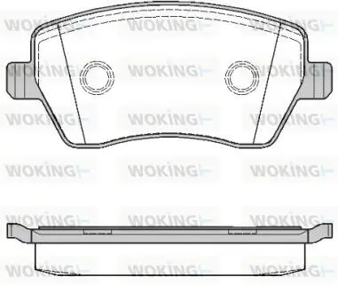 Колодки тормозные дисковые передние Dacia Dokker 1.2 12-,Dacia Dokker 1.5 12- (P Woking P887300