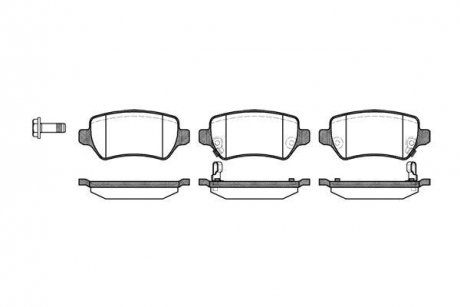 Колодки тормозные дисковые задние Hyundai Ix20 1.4 10-,Hyundai Ix20 1.6 10- (P85 Woking P857302 (фото 1)