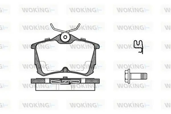 Колодки тормозные дисковые задние Honda Accord vii 2.0 03-12,Honda Accord vii 2. Woking P795302 (фото 1)