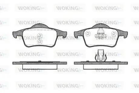 Колодки тормозные дисковые задние Volvo S60 i 2.0 00-10,Volvo S60 i 2.3 00-10 (P Woking P614300