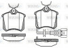 Колодки тормозные дисковые задние Audi A1 1.2 10-,Audi A1 1.4 10-,Audi A1 1.6 10 Woking P363341 (фото 1)