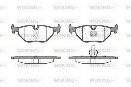 Колодки тормозные дисковые задние Bmw 3 2.0 00-07,Bmw 3 2.2 00-07,Bmw 3 2.5 00-0 Woking P365340