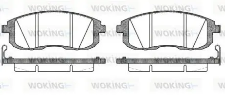 Гальмівні колодки перед. Cube/Juke/Latitude/SX4/Teana (06-21) Woking P393314