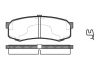 Колодки тормозные дисковые задние Mitsubishi Pajero iv 3.2 06-,Mitsubishi Pajero P513304
