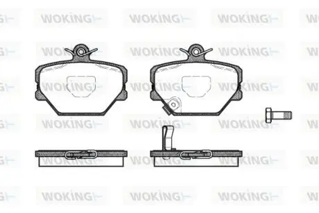 Колодки тормозные дисковые передние Smart Fortwo 0.7 04-07,Smart Fortwo 0.8 04-0 Woking P605302