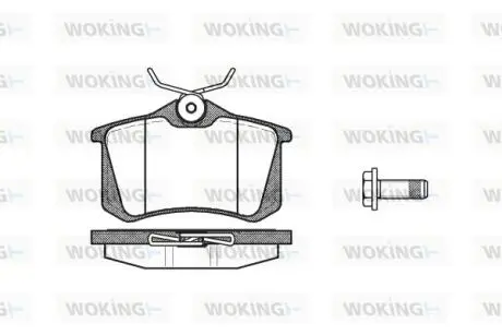 Колодки тормозные дисковые задние Audi A1 1.2 10-,Audi A1 1.4 10-,Audi A1 1.6 10 Woking P363305