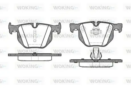 Колодки тормозные дисковые задние Bmw 3 2.0 05-11,Bmw 3 2.5 05-11,Bmw 3 3.0 05-1 Woking P281360