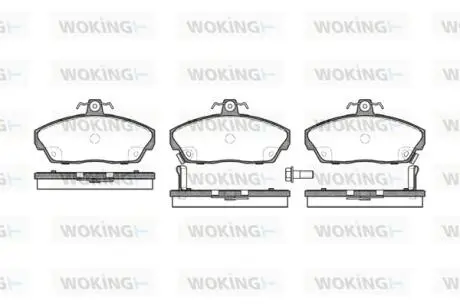 Колодки тормозные дисковые передние Honda Civic vii 1.3 00-06,Honda Civic vii 1. Woking P237302