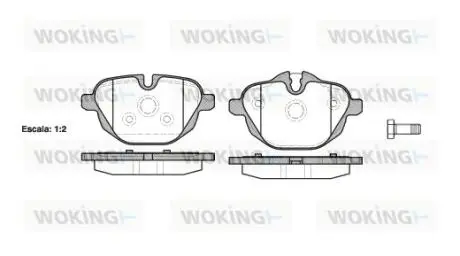 Колодки тормозные дисковые задние Bmw 5 2.0 03-10,Bmw 5 2.0 09-,Bmw 5 2.5 03-10 Woking P1521300