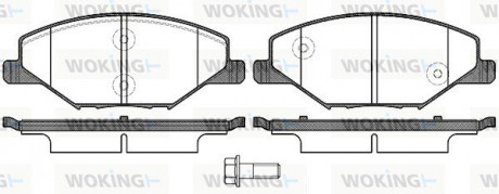 Гальмівні колодки перед. Skoda Fabia II-III 11- /VW Polo 10- (TRW) Woking P1453300