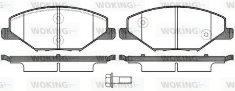 Колодки тормозные дисковые передние Skoda Fabia 1.2 06-14,Skoda Fabia 1.4 06-14 Woking P1453300
