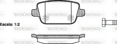 Колодки тормозные дисковые задние Ford Focus ii 2.5 04-12,Ford Galaxy 1.6 06-15 Woking P1356300