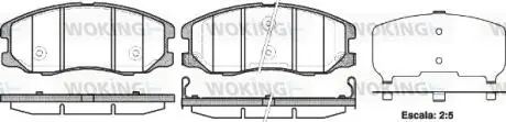 Колодки тормозные дисковые передние Chevrolet Captiva 2.0 06-,Chevrolet Captiva Woking P1361312