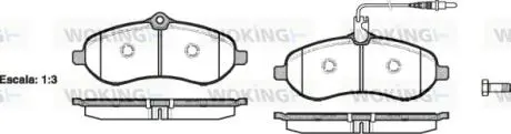 Колодки тормозные дисковые передние Citroen Jumpy 1.6 07-,Citroen Jumpy 2.0 07- Woking P1392301