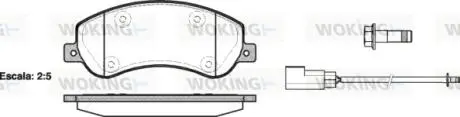 Колодки тормозные дисковые передние Ford Tourneo connect 1.8 02-13,Ford Transit Woking P1350302