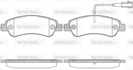 Колодки тормозные дисковые задние Citroen Jumper 2.0 06-,Citroen Jumper 2.2 06- Woking P1338302