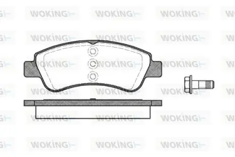 Колодки тормозные дисковые передние Citroen C4 cactus 1.2 14-,Citroen C4 cactus Woking P940320