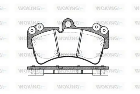 Колодки тормозные дисковые передние Audi Q7 3.0 06-15,Audi Q7 3.6 06-15,Audi Q7 Woking P895300